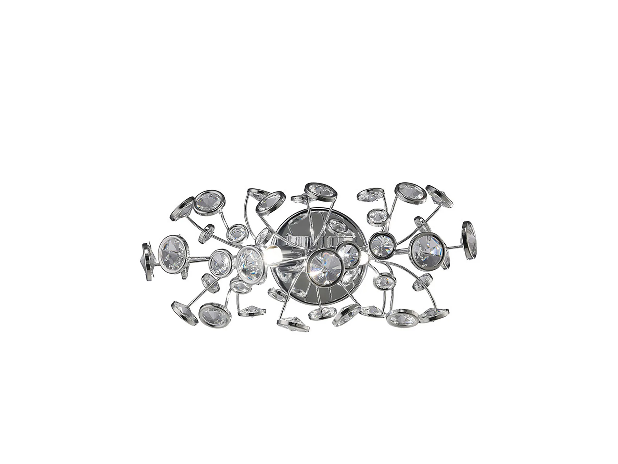 Savanna Crystal Wall Lights Diyas Flush Crystal Wall Lights